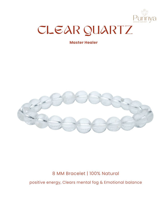 Clear Quartz Healing Bracelet – Crystal of Light & Positivity