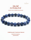 Natural Blue Sodalite Bracelet - Wisdom - Focus