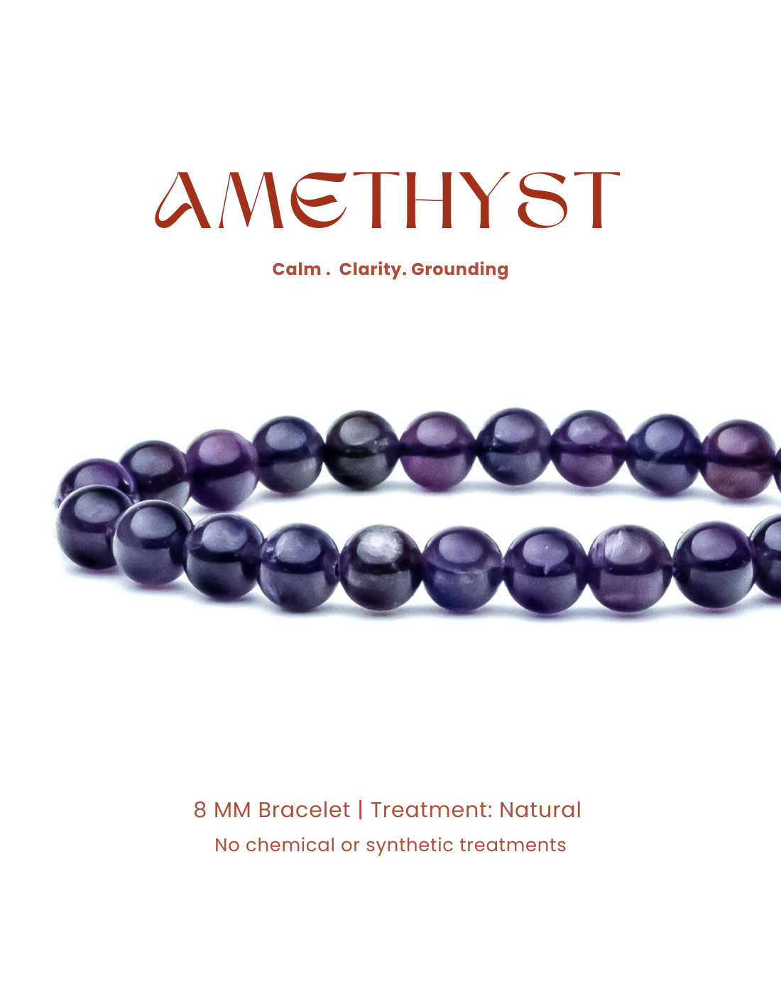 Natural Amethyst Bracelet – Calm, Clarity & Spiritual Protection