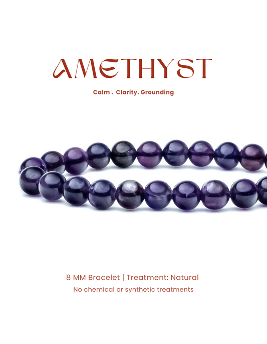 Natural Amethyst Bracelet – Calm, Clarity & Spiritual Protection