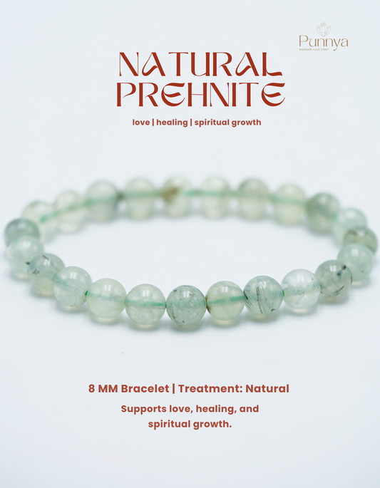 Natural Prehnite Bracelet - Love,Healing, and Spiritual growth.