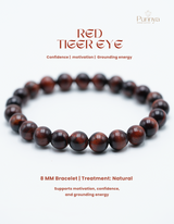 Natural Red Tiger Eye Bracelet - Confidence & Grounding energy