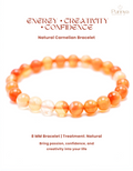 Natural Carnelian Bracelet -  Energy • Creativity • Confidence