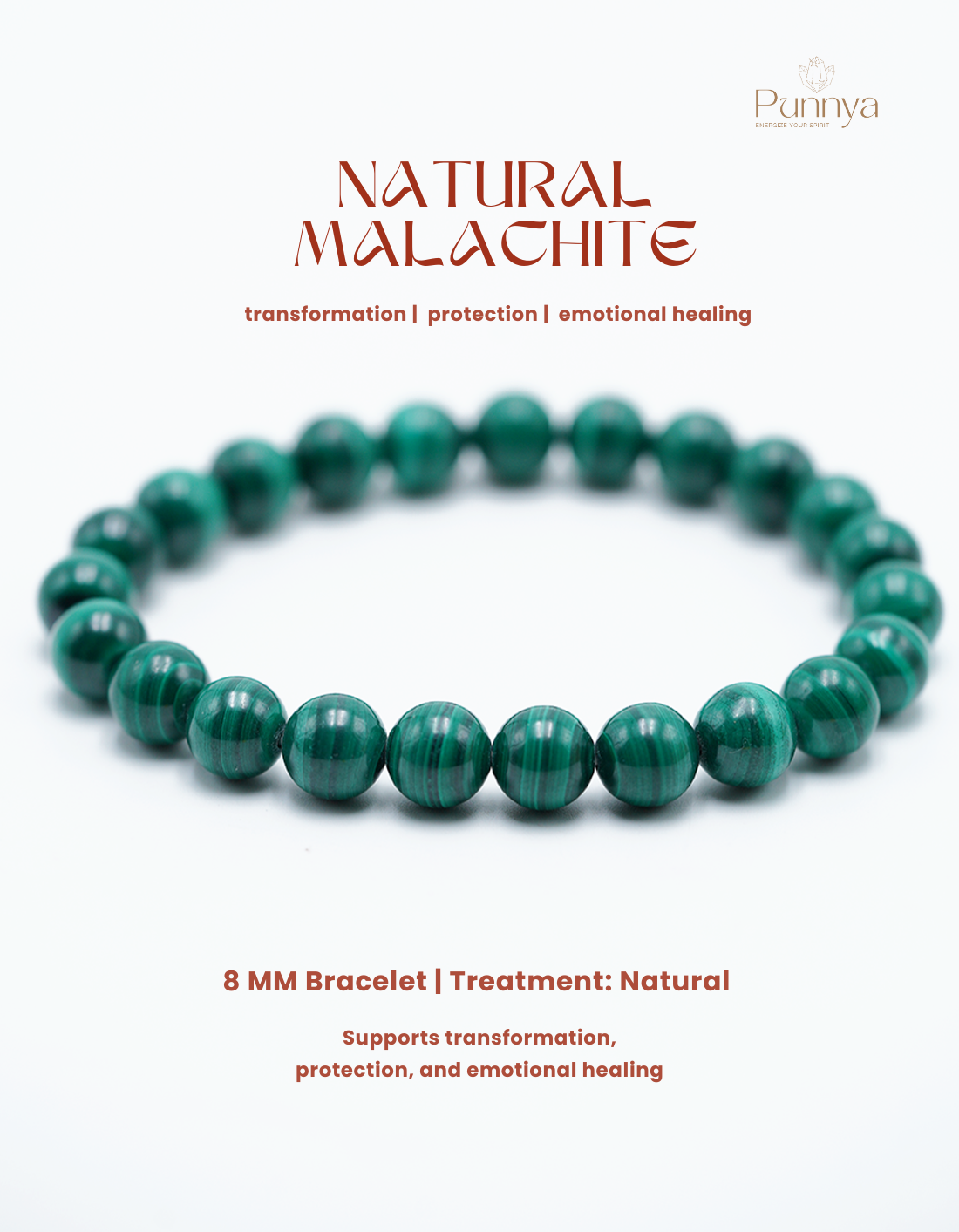 Natural Malachite Bracelet - Transformation & Protection