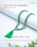 Green Aventurine Crystal Mala – 108 Beads for Growth & Luck