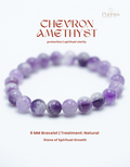 Natural Chevron Amethyst Bracelet - protection, and spiritual clarity.