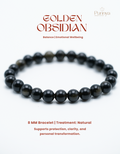 Natural Golden Obsidian Bracelet - Balance and Emotional Wellbeing