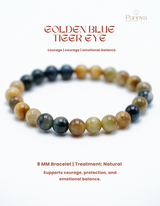Natural Golden Blue Tiger Eye Bracelet