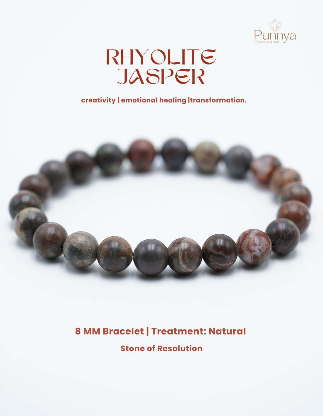 Natural Rhyolite Jasper Bracelet - creativity & transformation