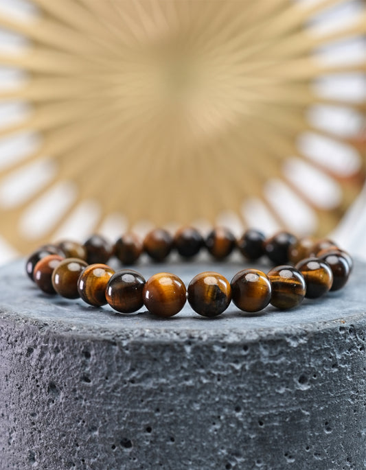 Natural Yellow Tiger Eye Bracelet – Strength & Protection