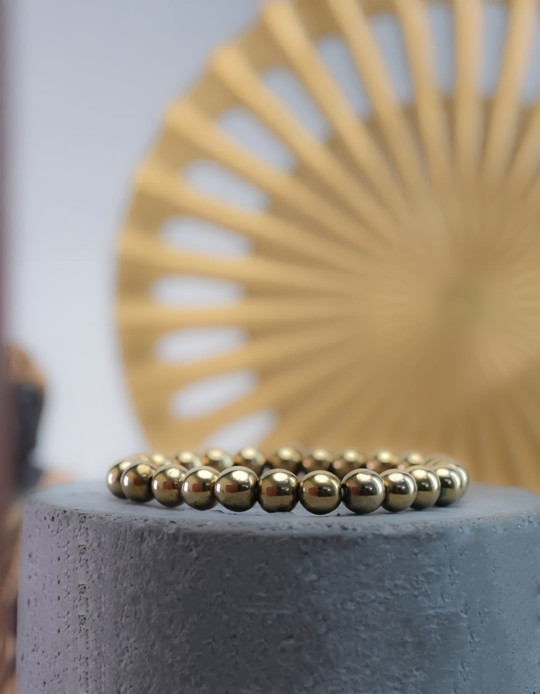 Golden Pyrite (Coated Hematite) Bracelet