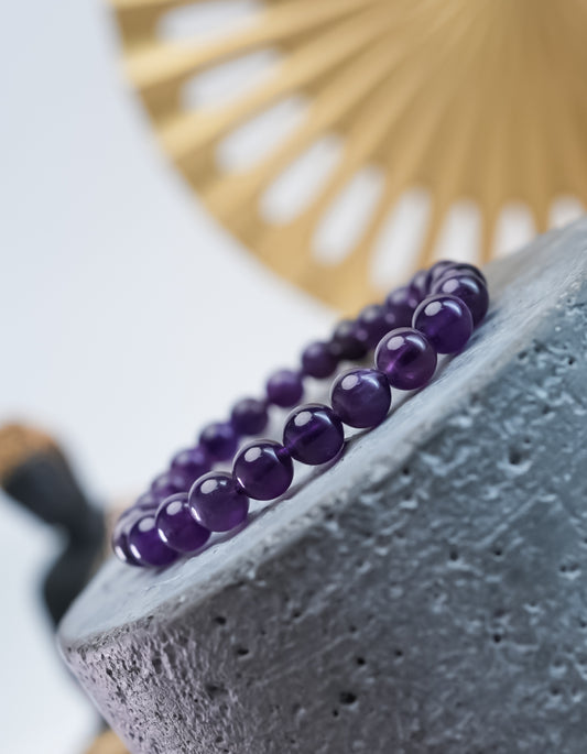 Natural Amethyst Bracelet – Calm, Clarity & Spiritual Protection