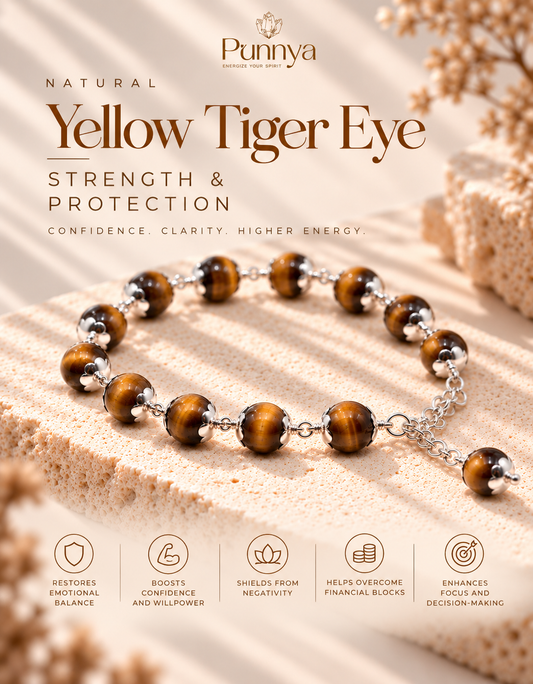 Strength & Protection - Natural Yellow Tiger Eye Bracelet