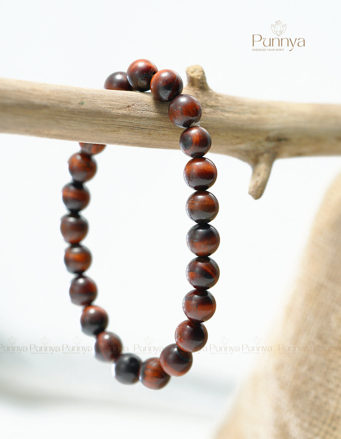 Natural Red Tiger Eye Bracelet - Confidence & Grounding energy