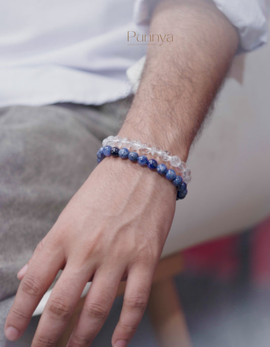 Clear Quartz& Blue Sodalite
