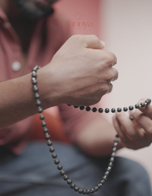 Original Karungali Mala – 72 Beads with 999 Silver | 8 Gram