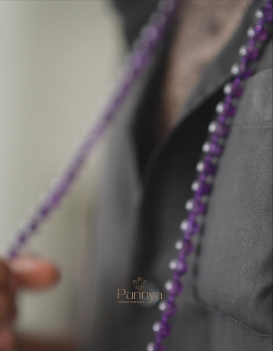 Amethyst Beads Japa Mala | 108 Amethyst Beads Japa Mala