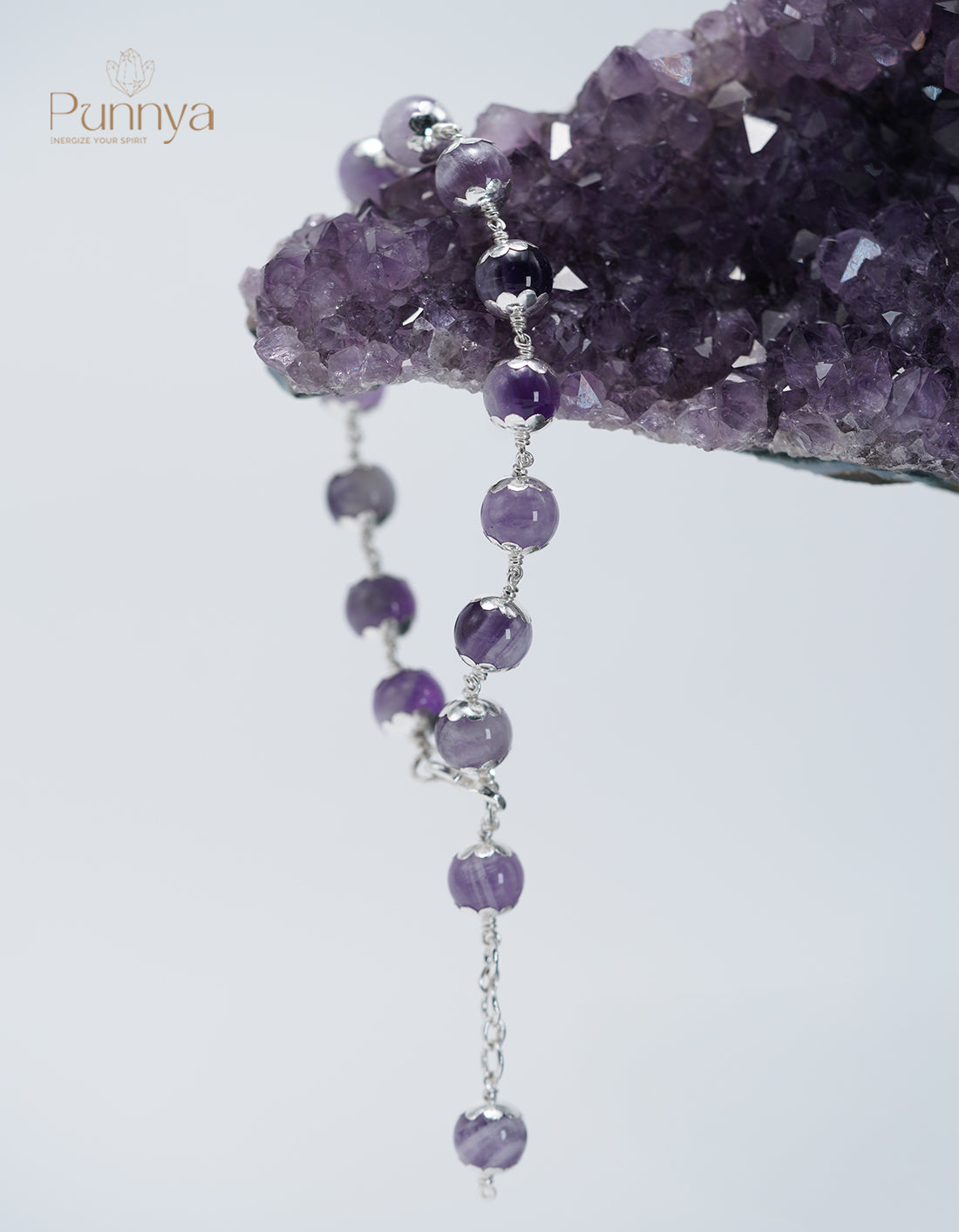 Protection, and spiritual clarity - Natural Chevron Amethyst Bracelet