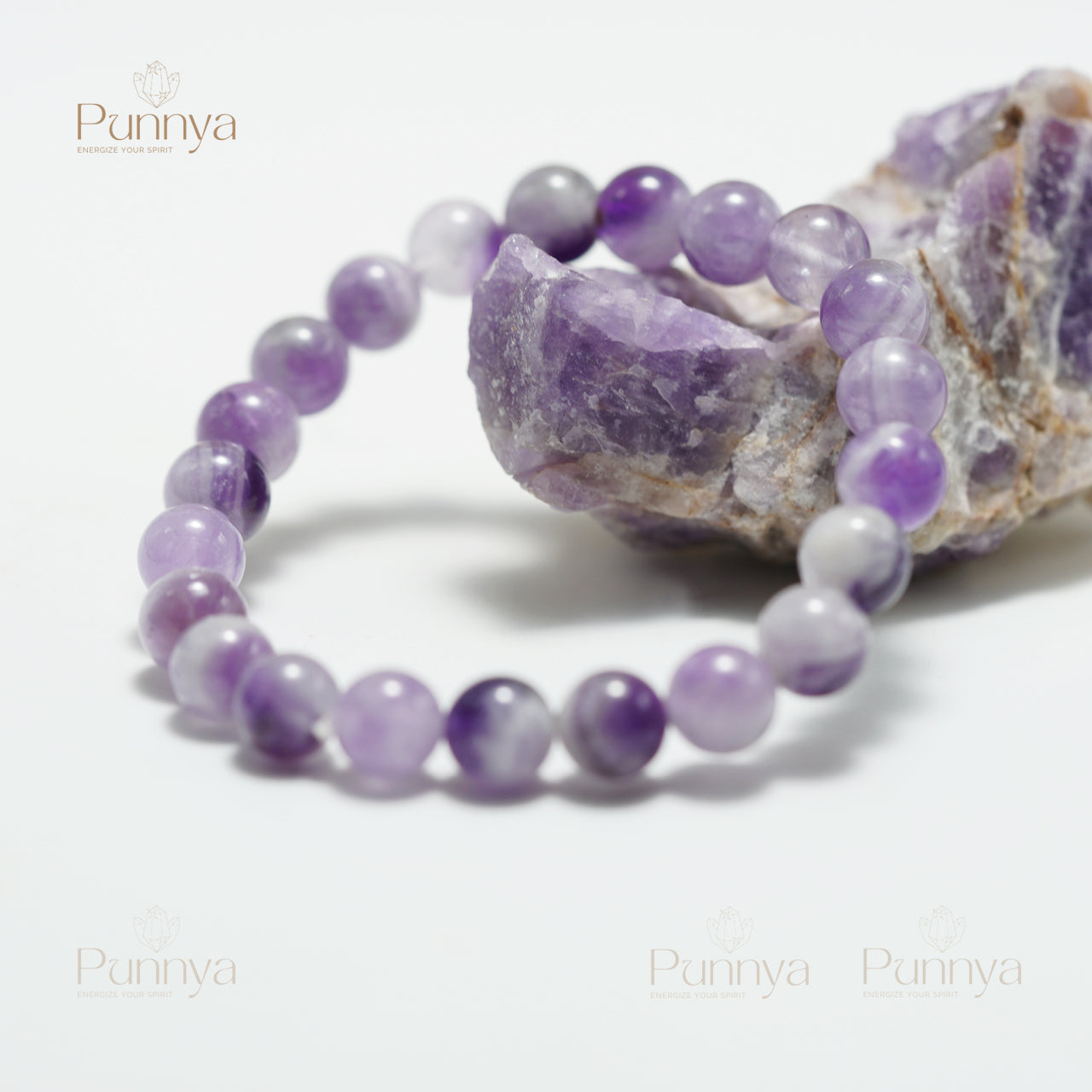 Natural Chevron Amethyst Bracelet - protection, and spiritual clarity.